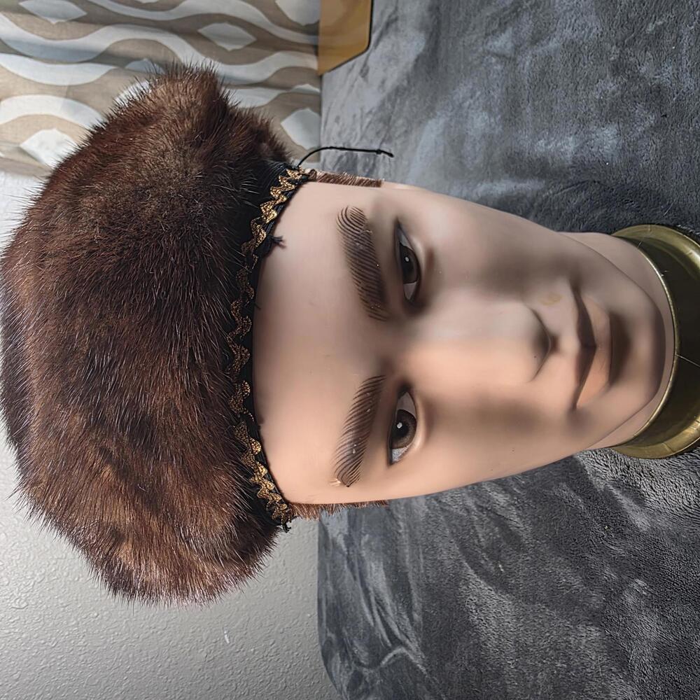 Vintage Real Fur Hat Womens